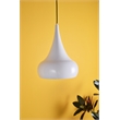 Living District Circa 1 Light White Pendant