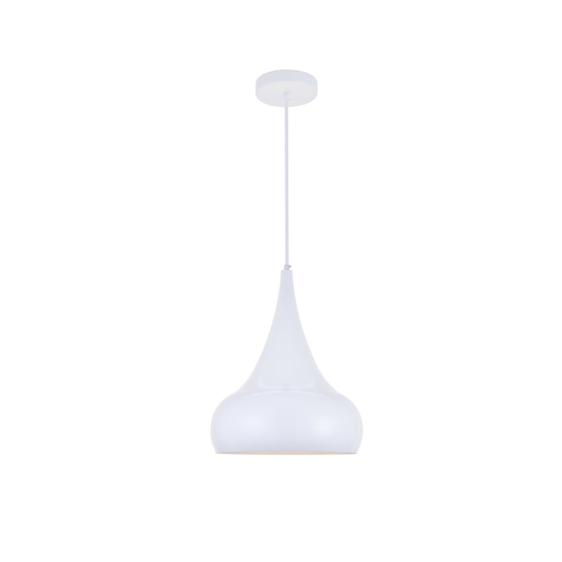 Living District Circa 1 Light White Pendant