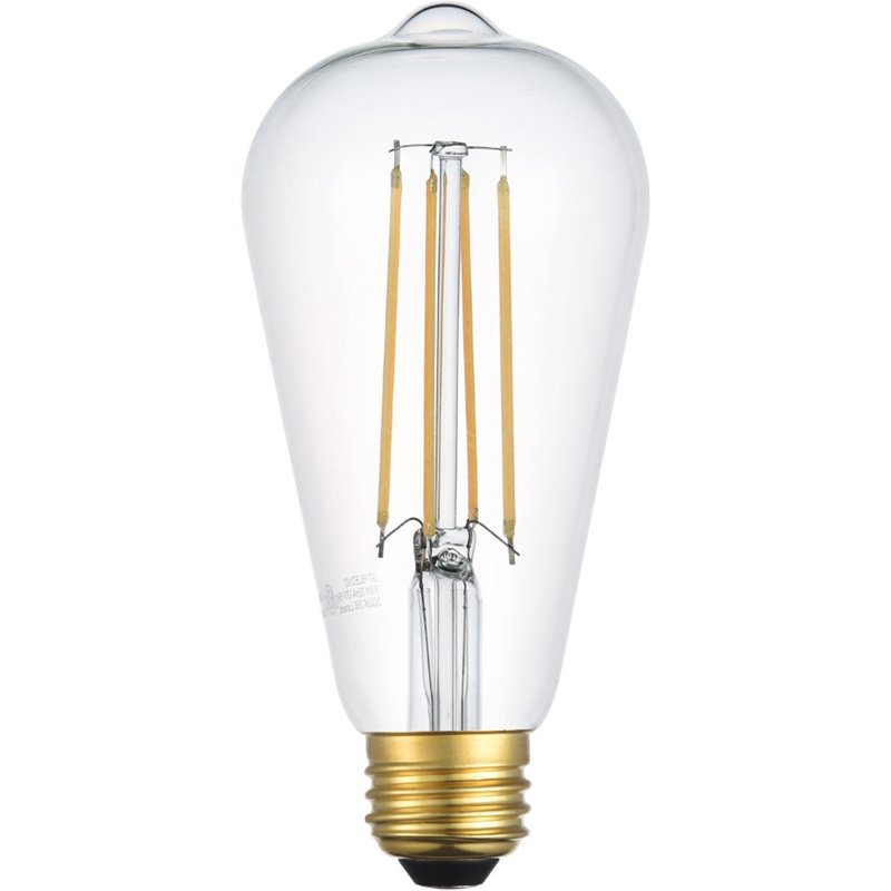 Elitco Lighting Nostalgic 6W 3000K LED Filament Glass Light Bulb (Set of 6)