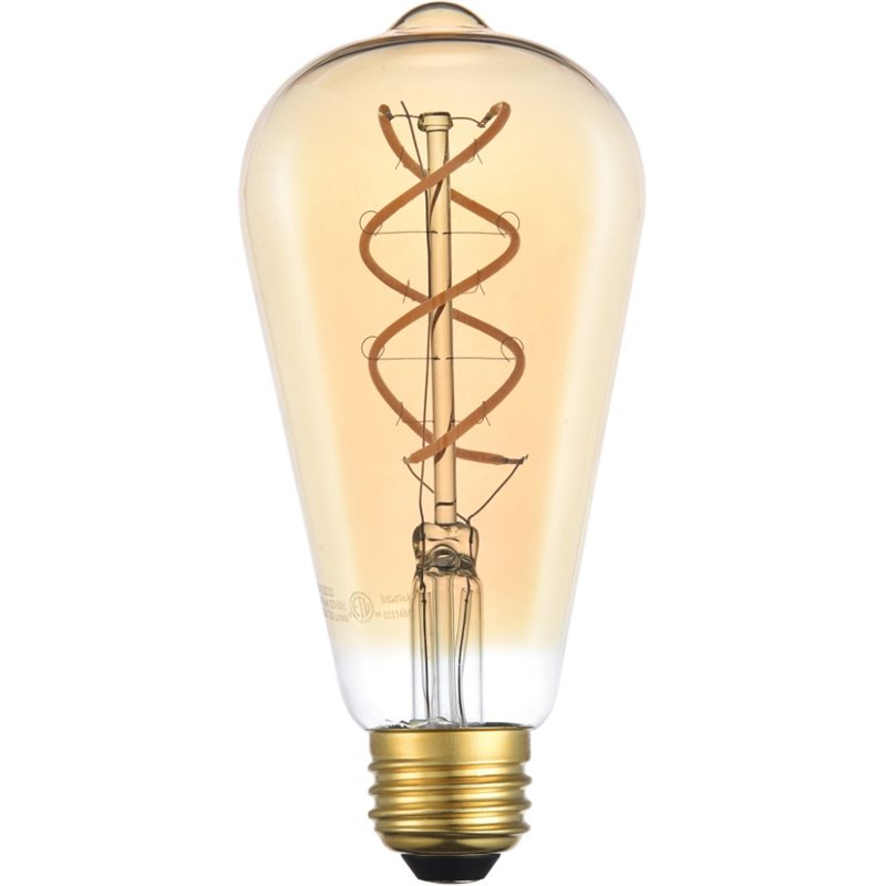 Elitco Lighting Nostalgic 6W 2000K Decorative Helix LED Light Bulb (Set of 6)