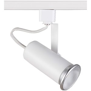 elitco lighting adjustable metal track head light in matte white