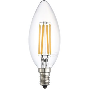 Elitco Lighting Kerz 3.64&quot 4W 2700K B10 Clear Glass LED Light Bulb (Set of 10)