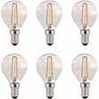 Elitco Lighting Ara 4W 2700K Clear Glass LED G14 Light Bulb (Set of 6)