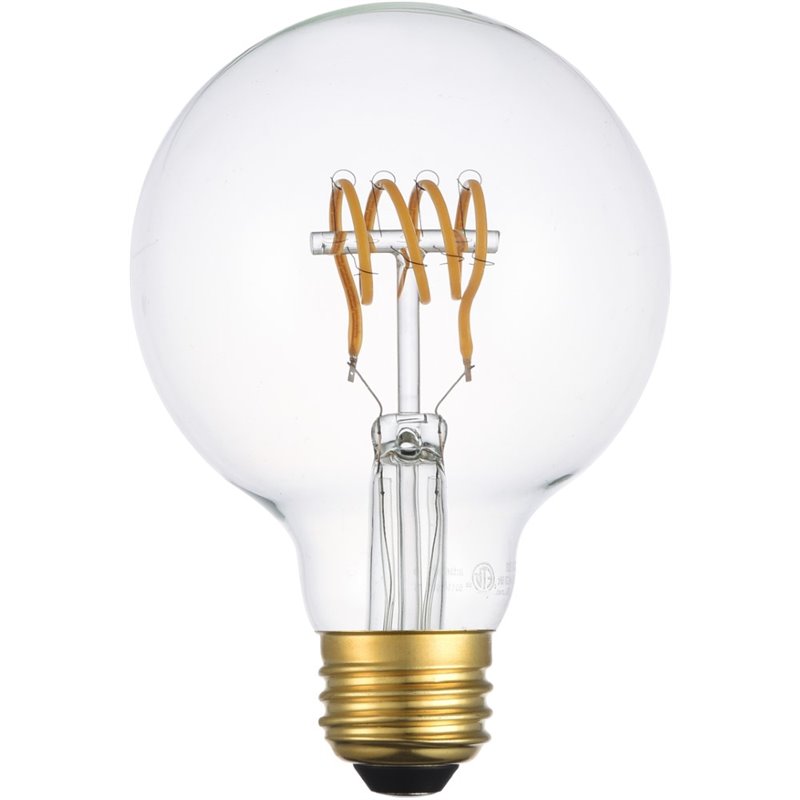 Elitco Lighting Edris 6W 3000K LED Horizontal Helix Glass Light Bulb (Set of 6)