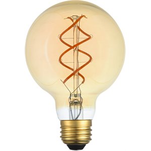 Elitco Lighting Edris 6W 2000K LED Vertical Helix Glass Light Bulb (Set of 6)