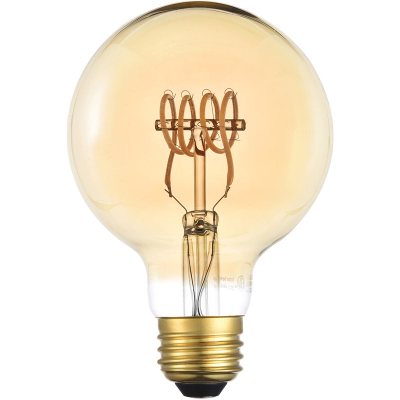 Elitco Lighting Edris 6W 2000K LED Horizontal Helix Glass Light Bulb (Set of 6)