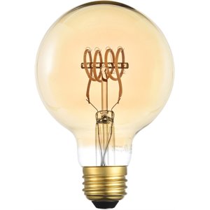 Elitco Lighting Edris 6W 2000K LED Horizontal Helix Glass Light Bulb (Set of 6)