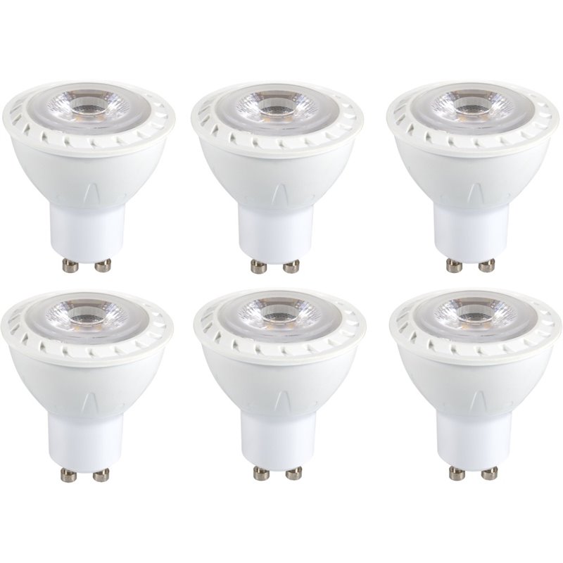 Elitco Lighting Berlin 7W 5000K LED GU10 Frosted Glass Light Bulb (Set of 6)