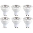 Elitco Lighting Berlin 7W 5000K LED GU10 Frosted Glass Light Bulb (Set of 6)