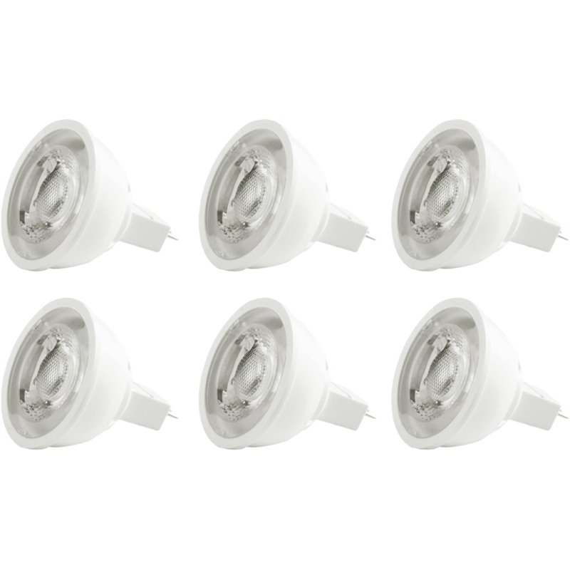 Elitco Lighting Deluge 6.5W 3000K LED MR16 Light Bulb in White (Set of 6)