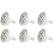 Elitco Lighting Deluge 6.5W 3000K LED MR16 Light Bulb in White (Set of 6)