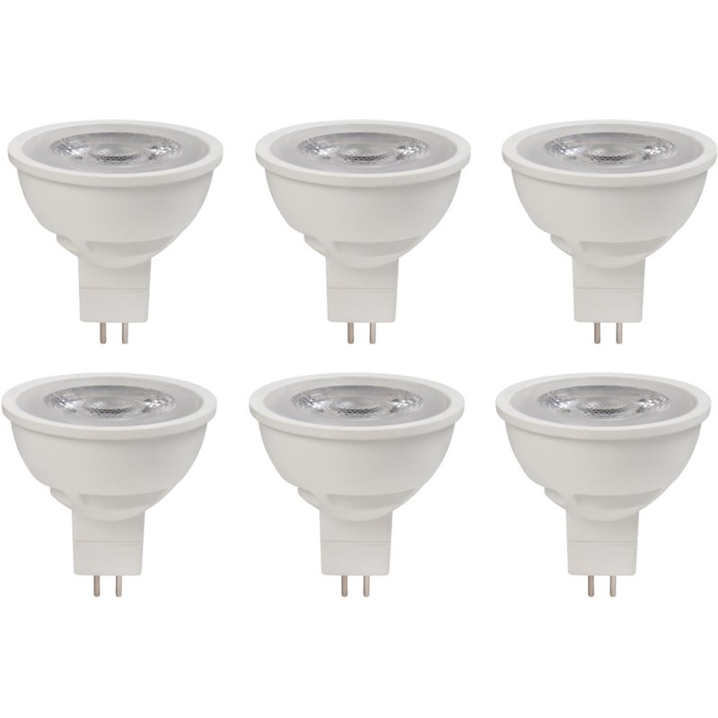 Elitco Lighting Deluge 6.5W 3000K LED MR16 Light Bulb in White (Set of 6)