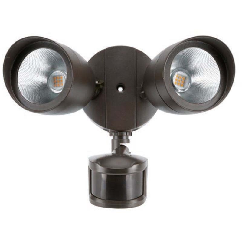Elitco Lighting Aegis 20W 5000K LED Aluminum Framed Security Light in Brown