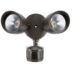 Elitco Lighting Aegis 20W 5000K LED Aluminum Framed Security Light in Brown