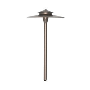 Elitco Lighting Chanterelle 12&quot Round Metal Path Post Lantern in Antique Brass