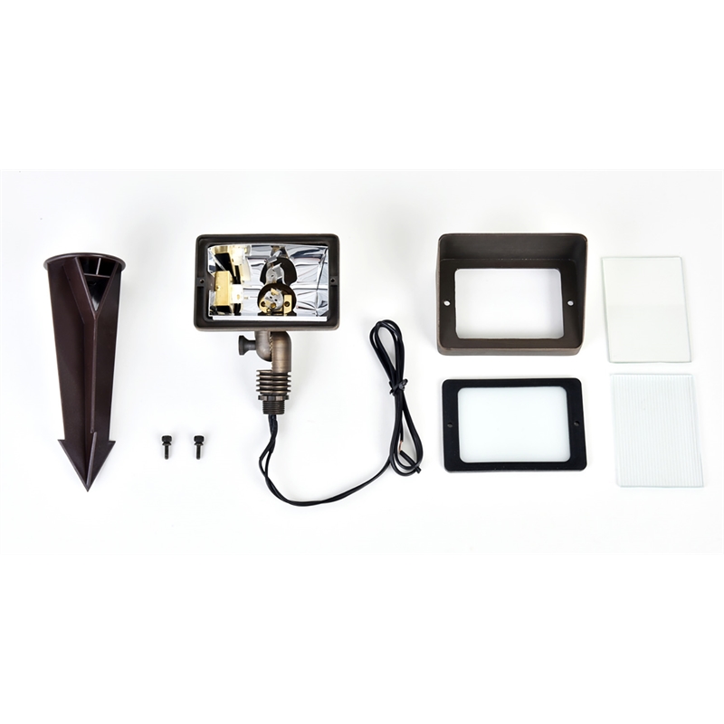 Elitco Lighting Aera Traditional Cast Brass Flood Light in Antique Brass