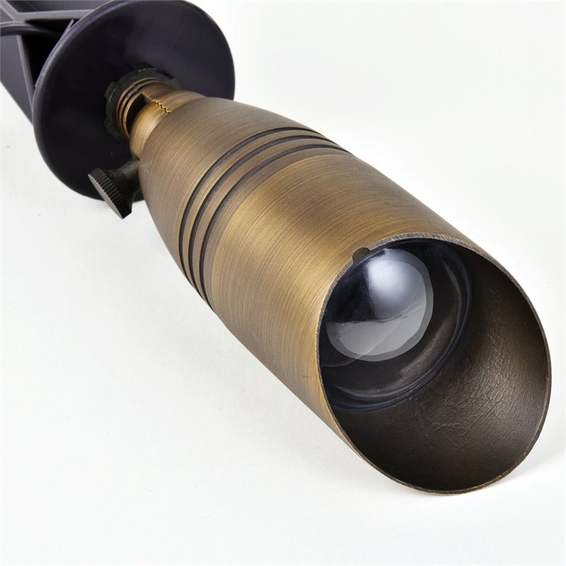 Elitco Lighting Aera Outdoor Cast Brass Spot Light in Antique Brass