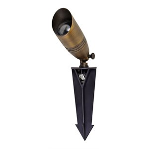 elitco lighting aera outdoor cast brass spot light in antique brass