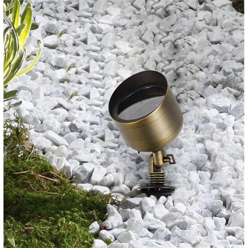 Elitco Lighting Aera Traditional Cast Brass Wide Spot Light in Antique Brass