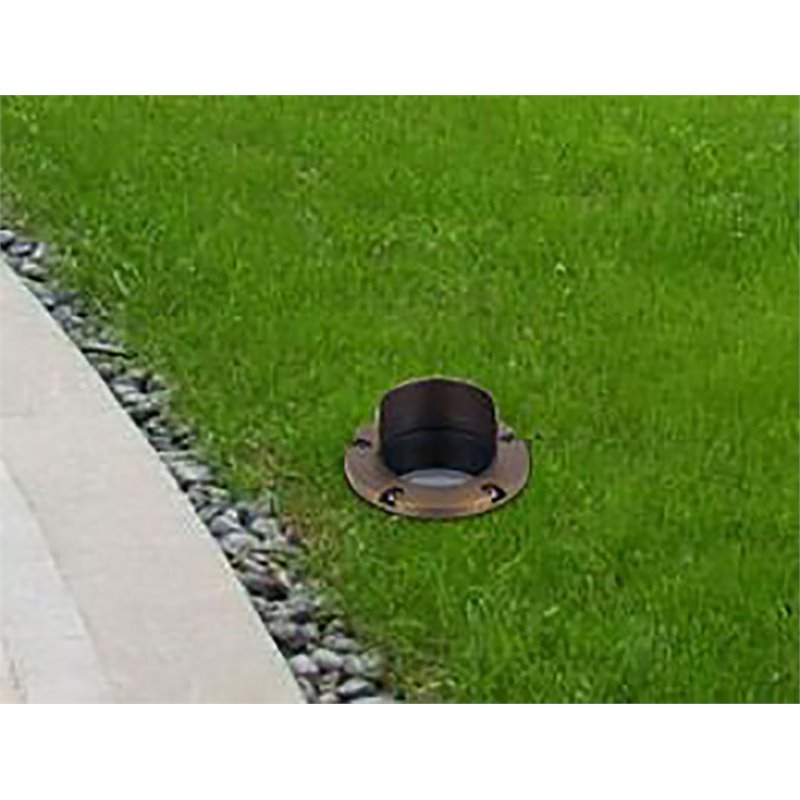 Elitco Lighting Aera Cast Brass Well Light with Integrated Canopy in Brass