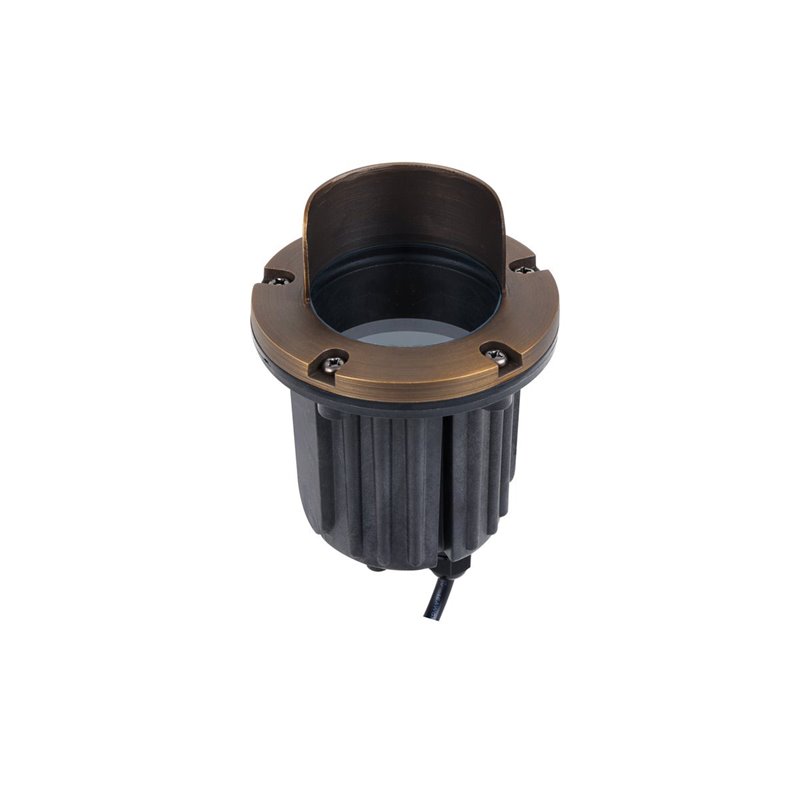 Elitco Lighting Aera Cast Brass Well Light with Integrated Canopy in Brass