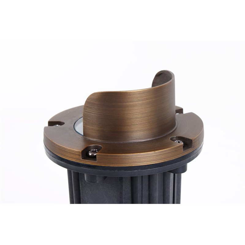 Elitco Lighting Aera Cast Brass Well Light with Integrated Canopy in Brass