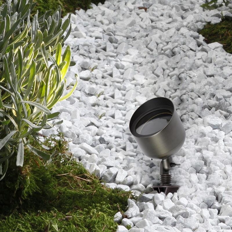 Elitco Outdoor 12V Cast Brass Wide Spot Light 4.75Inch X 8Inch In Dark Bronze