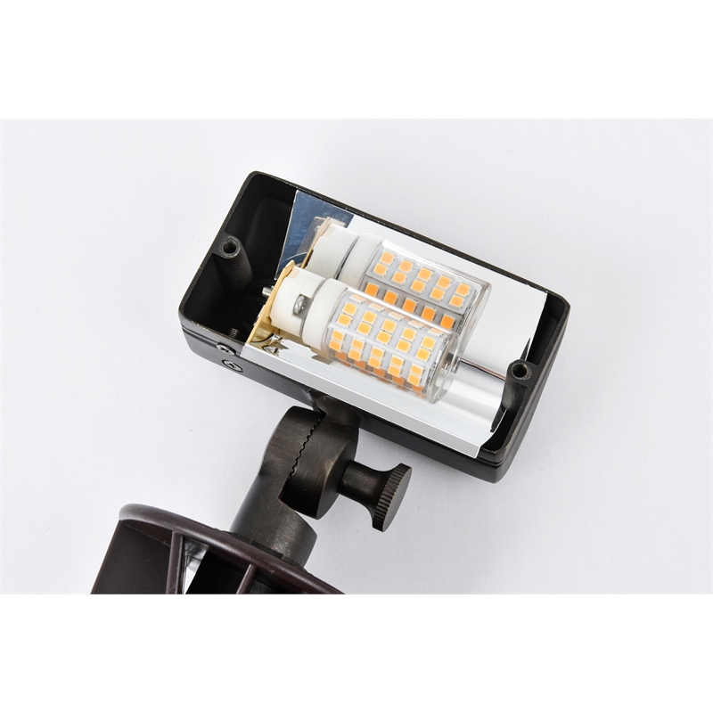 Elitco Outdoor 12V Cast Brass Flood Light 2Inch L X 4Inch W X 6Inch H Dark Bronz