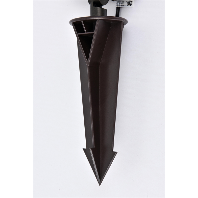 Elitco Outdoor 12V Cast Brass Flood Light 2Inch L X 4Inch W X 6Inch H Dark Bronz