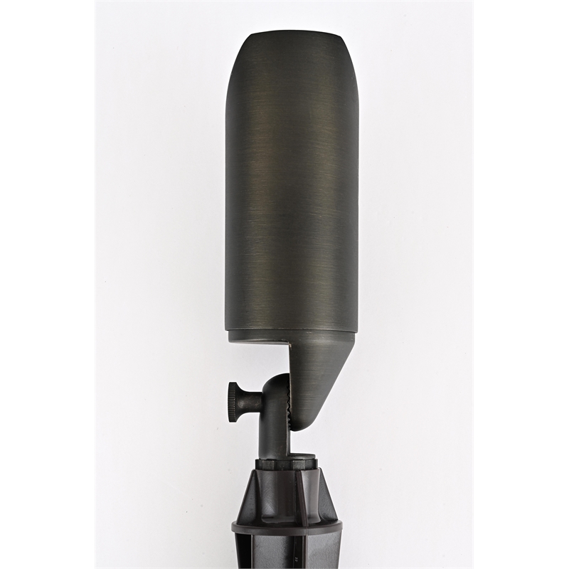 Elitco Outdoor 12V Cast Brass Spot Light 2.25Inch W X 8Inch High In Dark Bronze