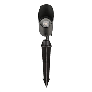 Elitco Outdoor 12V Cast Brass Spot Light 2.25Inch W X 8Inch High In Dark Bronze