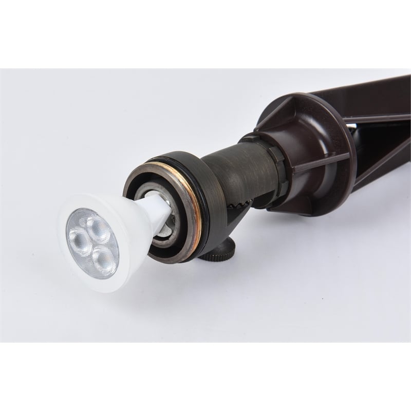 Elitco Outdoor 12V Cast Brass Spot Light 1.75Inch W X 4.5Inch High Dark Bronze