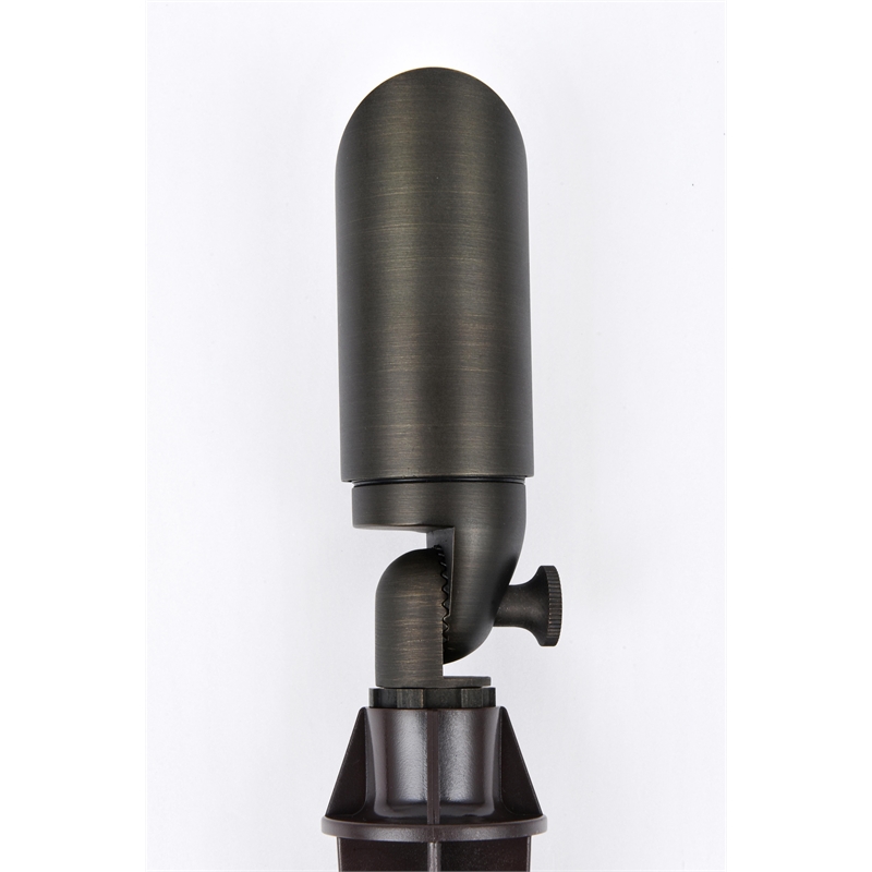 Elitco Outdoor 12V Cast Brass Spot Light 1.75Inch W X 4.5Inch High Dark Bronze