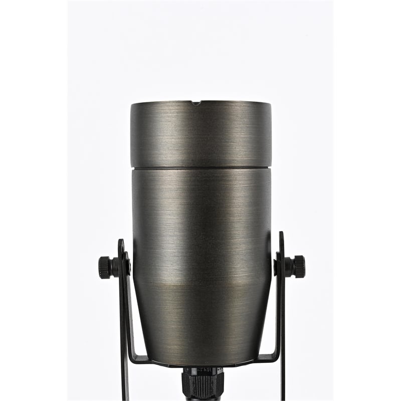 Elitco Outdoor 12V Cast Brass Spot Light 2 Inch Wide X 4.5 Inch High Dark Bronze