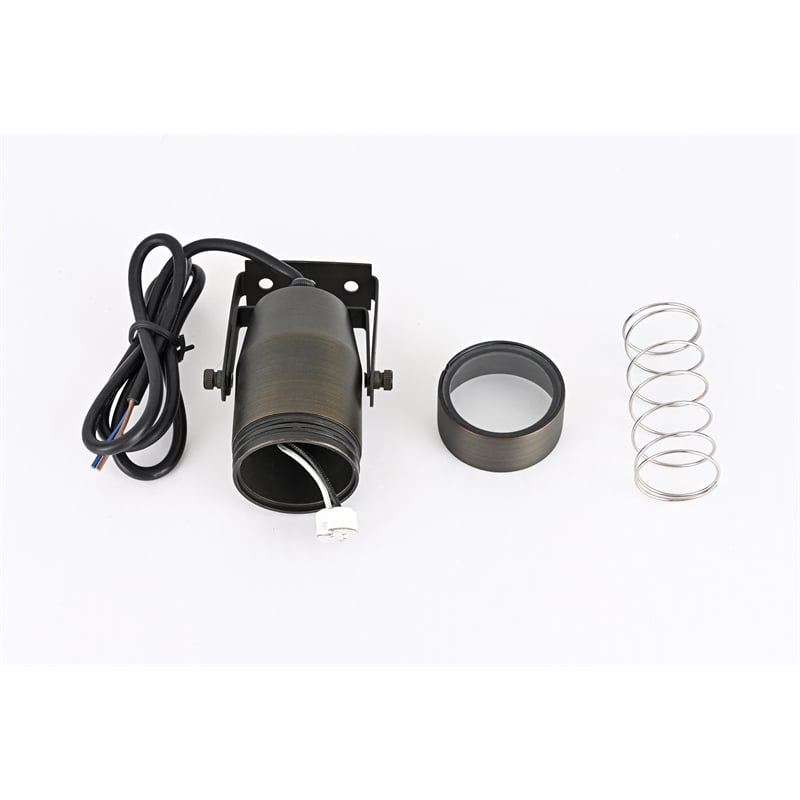 Elitco Outdoor 12V Cast Brass Spot Light 2 Inch Wide X 4.5 Inch High Dark Bronze
