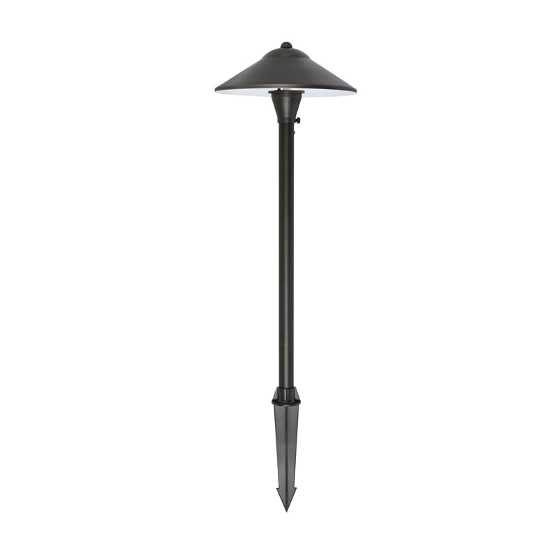 Elitco Outdoor 12V Cast Brass Path Light 9 Inch Wide X 24 Inch High Dark Bronze