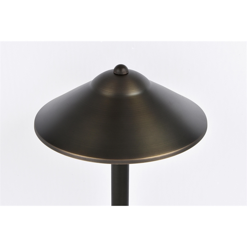 Elitco Outdoor 12V Cast Brass Path Light 9 Inch Wide X 24 Inch High Dark Bronze