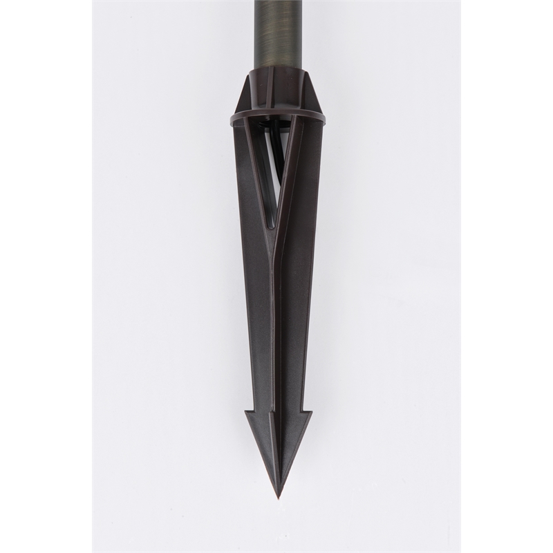 Elitco Outdoor 12V Cast Brass Path Light 9 Inch Wide X 24 Inch High Dark Bronze