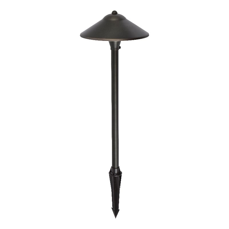 Elitco Outdoor 12V Cast Brass Path Light 9 Inch Wide X 24 Inch High Dark Bronze