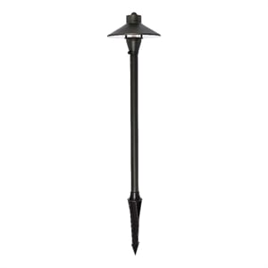 Elitco Outdoor 12V Cast Brass Path Light 7 Inch Wide X 24 Inch High Dark Bronze