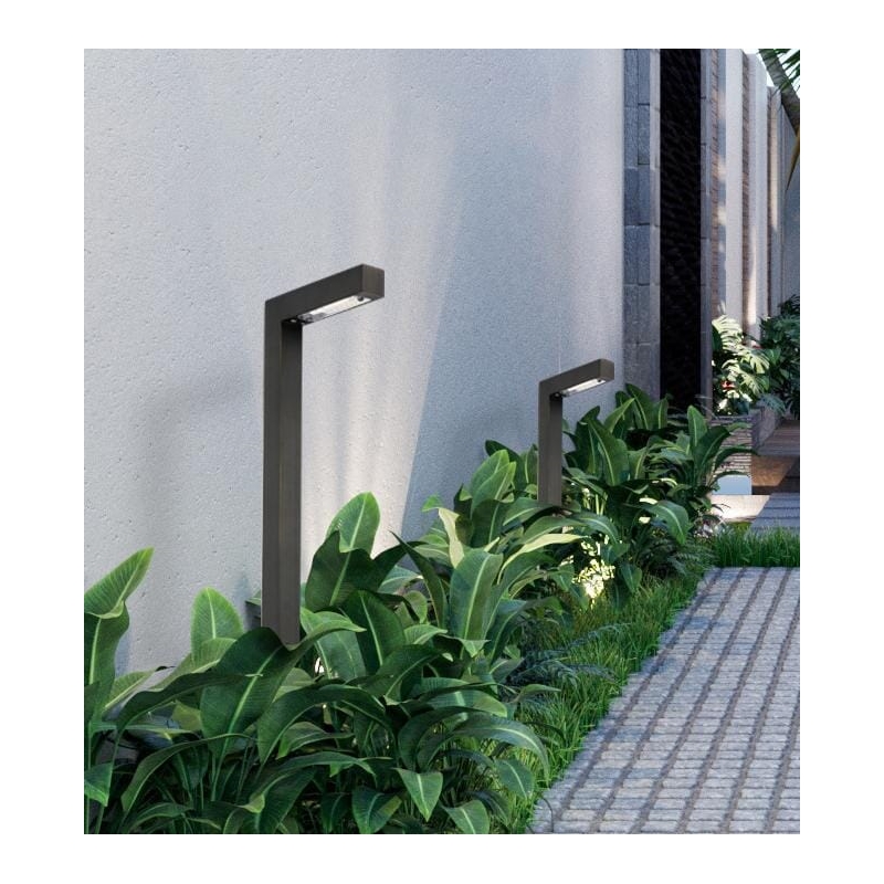 Elitco Outdoor 12V Cast Brass Path Light 5.25Inch W X 22Inch High Dark Bronze