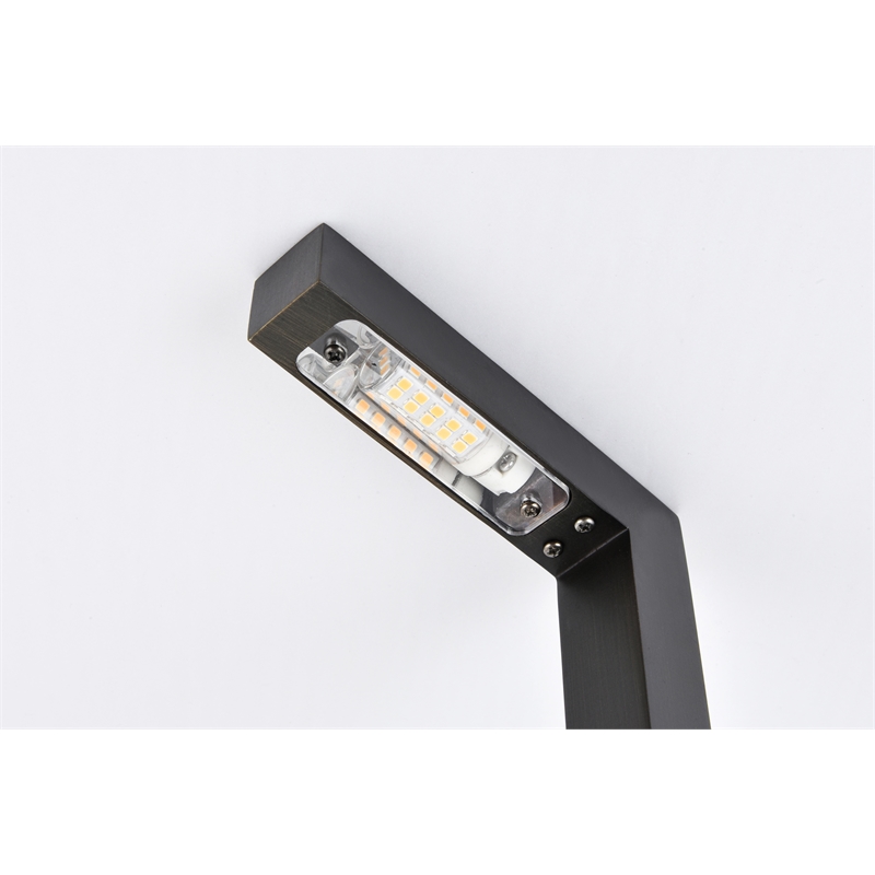 Elitco Outdoor 12V Cast Brass Path Light 5.25Inch W X 22Inch High Dark Bronze