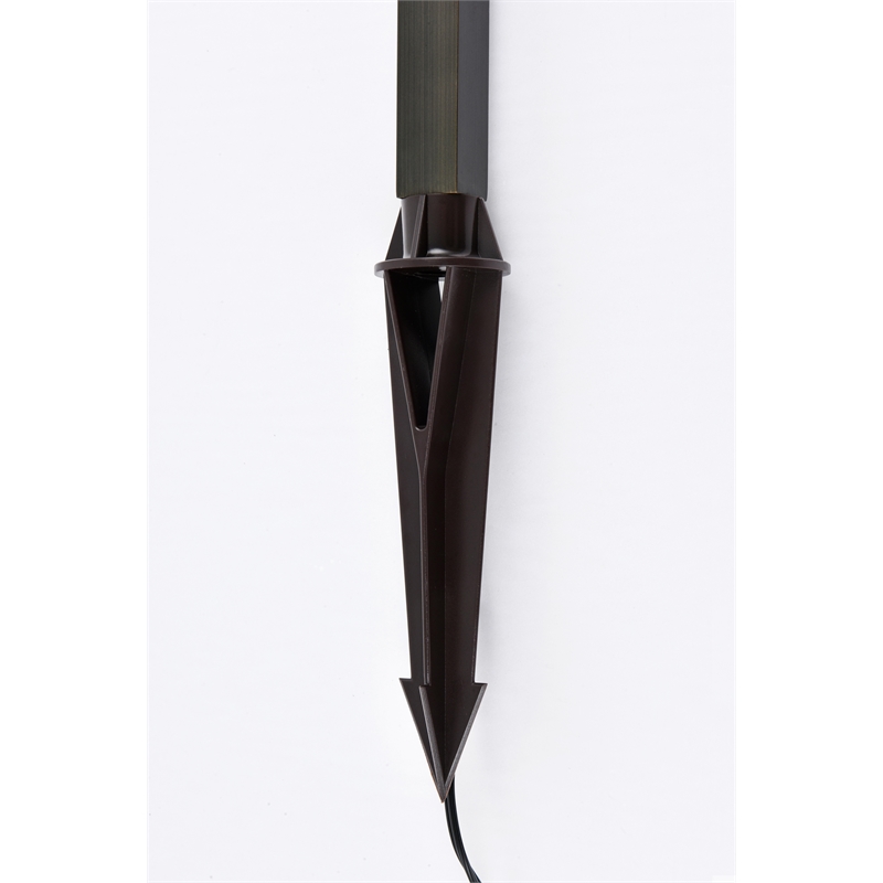 Elitco Outdoor 12V Cast Brass Path Light 5.25Inch W X 22Inch High Dark Bronze