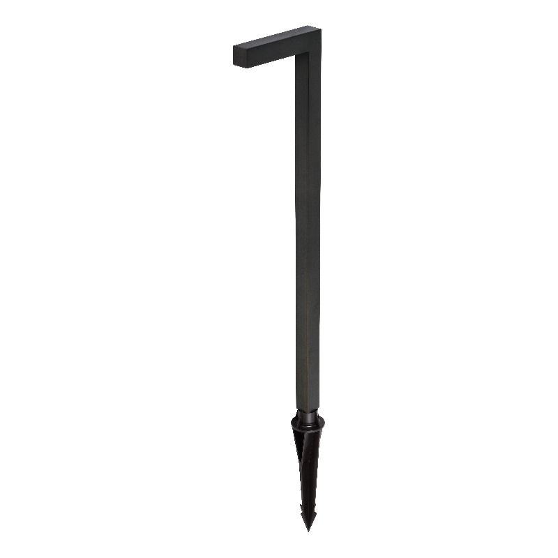 Elitco Outdoor 12V Cast Brass Path Light 5.25Inch W X 22Inch High Dark Bronze