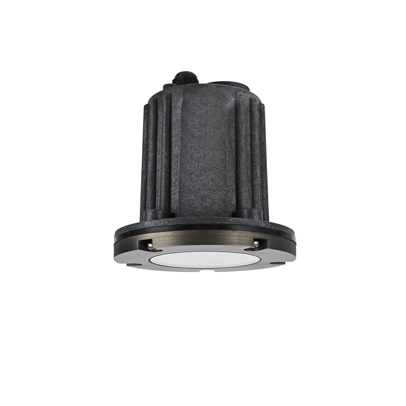 Elitco Outdoor 12V Cast Brass Well Light 5.25Inch W X 6.75Inch High Dark Bronze