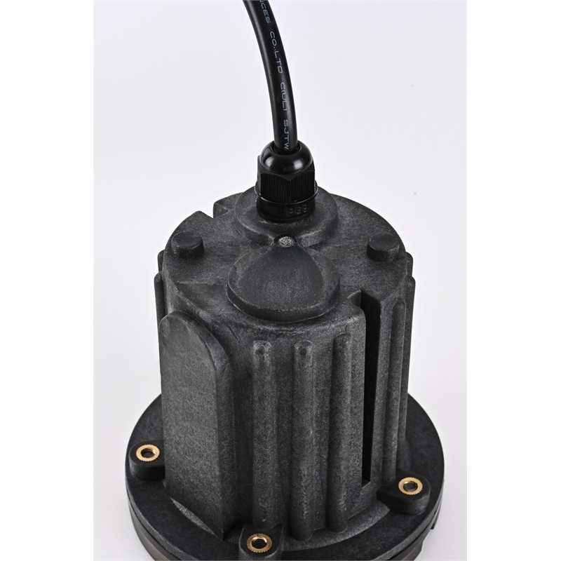 Elitco Outdoor 12V Cast Brass Well Light 5.25Inch W X 6.75Inch High Dark Bronze