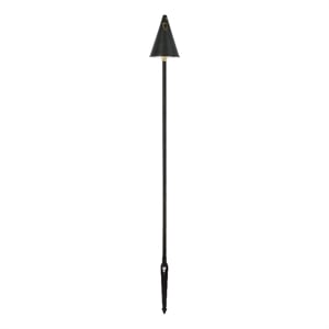 Elitco Outdoor 12V Cast Brass Torch Light 8Inch W X 24Inch High In Dark Bronze
