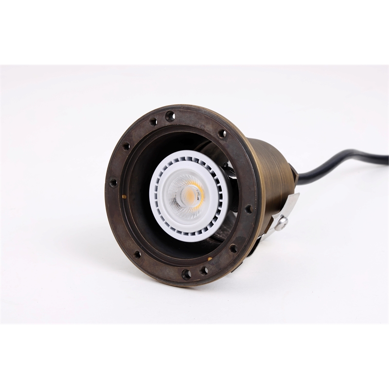 Elitco Lighting Landscape Cast Brass 4X16 Well Light in Antique Brass