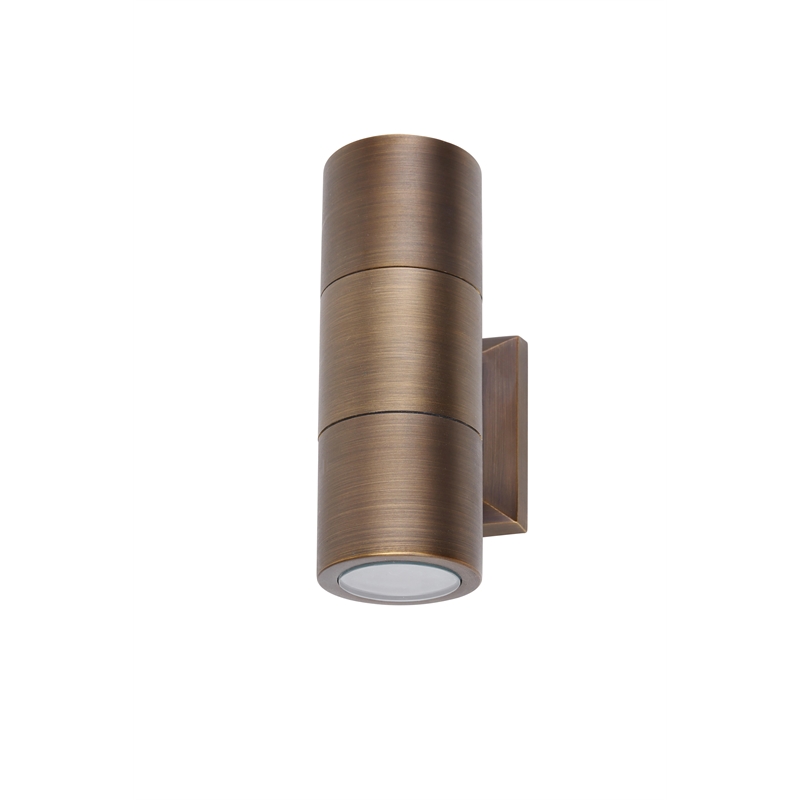 Elitco Lighting Landscape Cast Brass Double Wall Light in Antique Brass