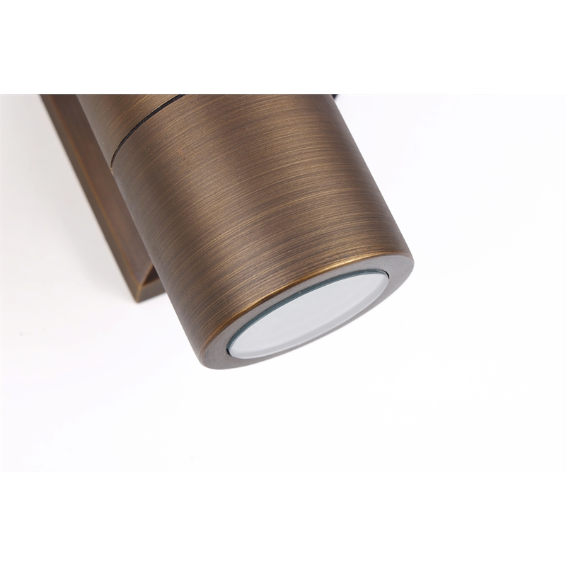 Elitco Lighting Landscape Cast Brass Double Wall Light in Antique Brass